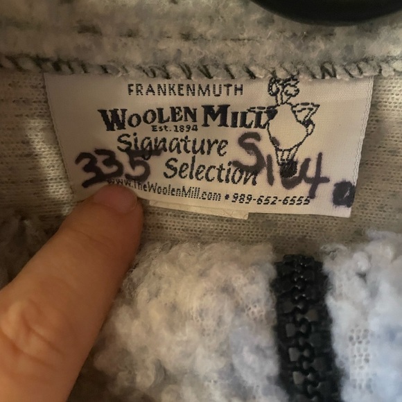 Vintage Frankenmuth Woolen Mill Fleece Jacket Hawk Mountains Medium - Picture 4 of 7